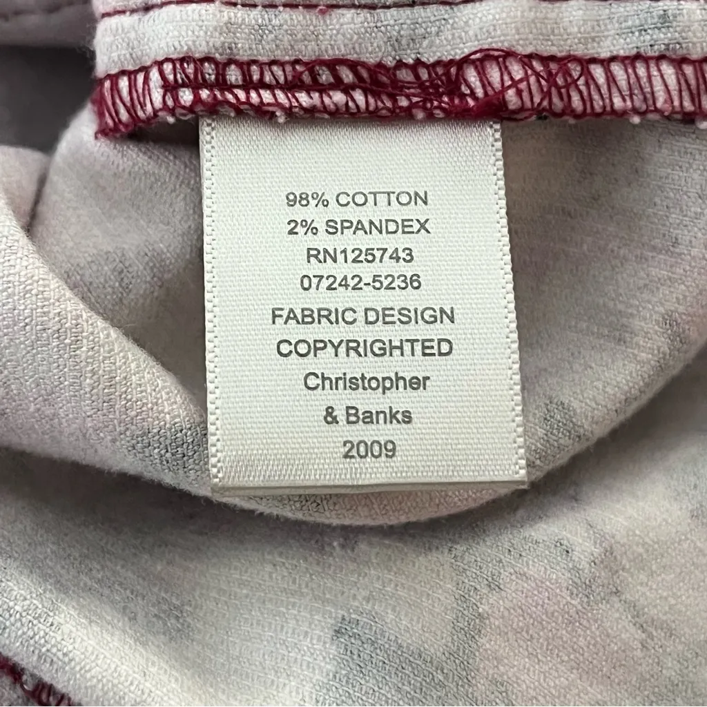 Y2K Christopher & Banks Corduroy Jacket Floral Patchwork Pink Small Petite - Image 5