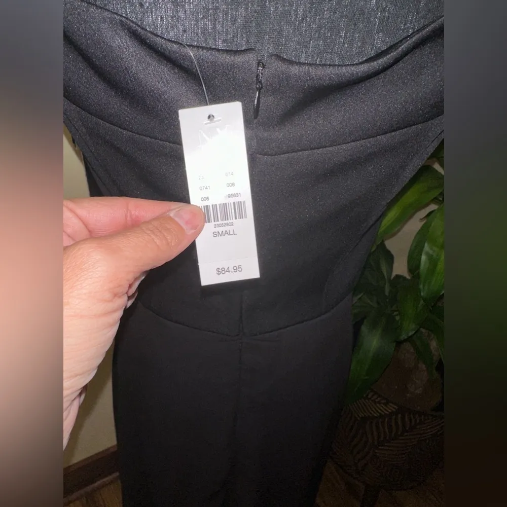 NWT NEW YOUR COMPANY BLACK AND ROYAL BLUE GOWN. Double skirt Sz Small - Image 3