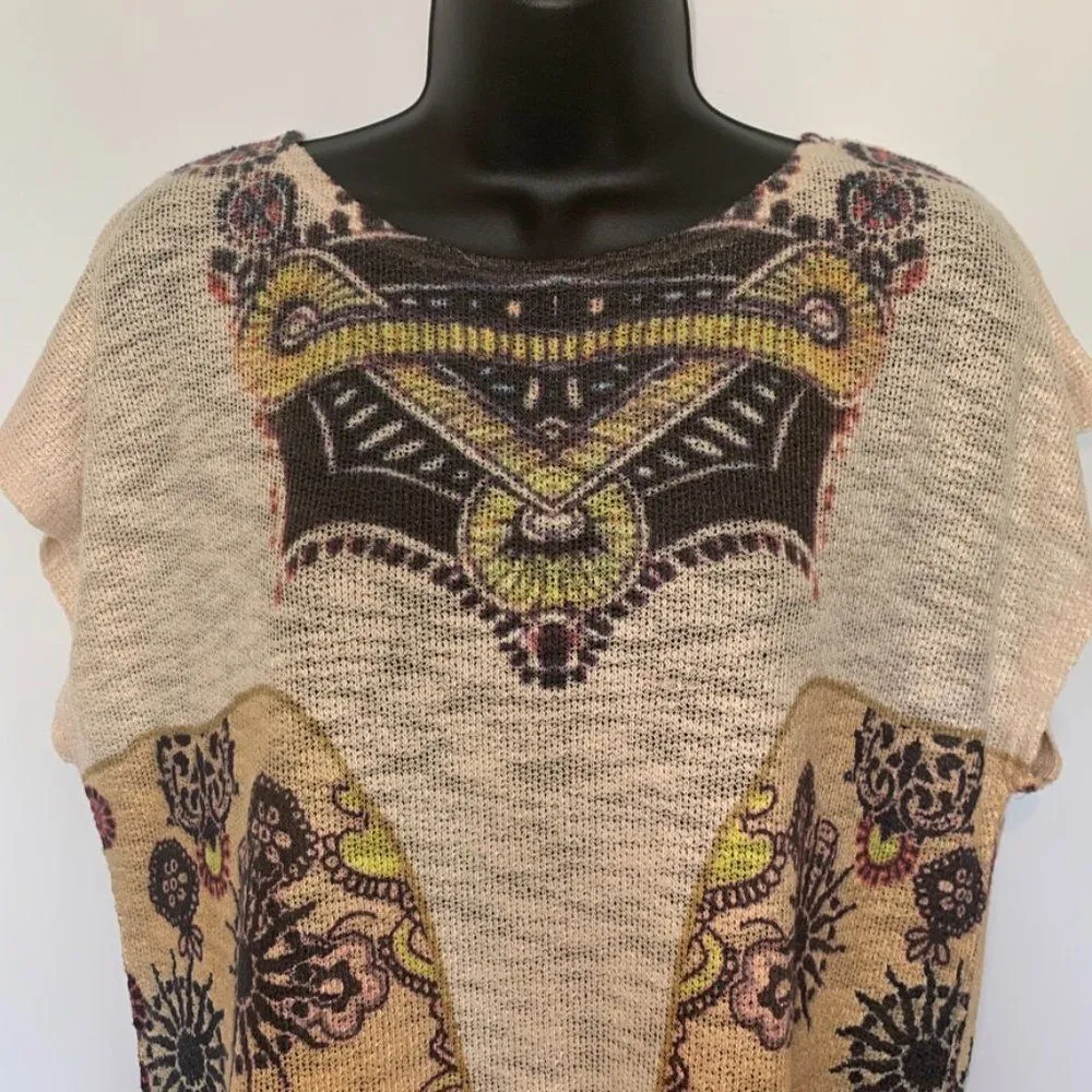 Ginger G BOHO Light Knit Short Sleeve Sweater - Image 2