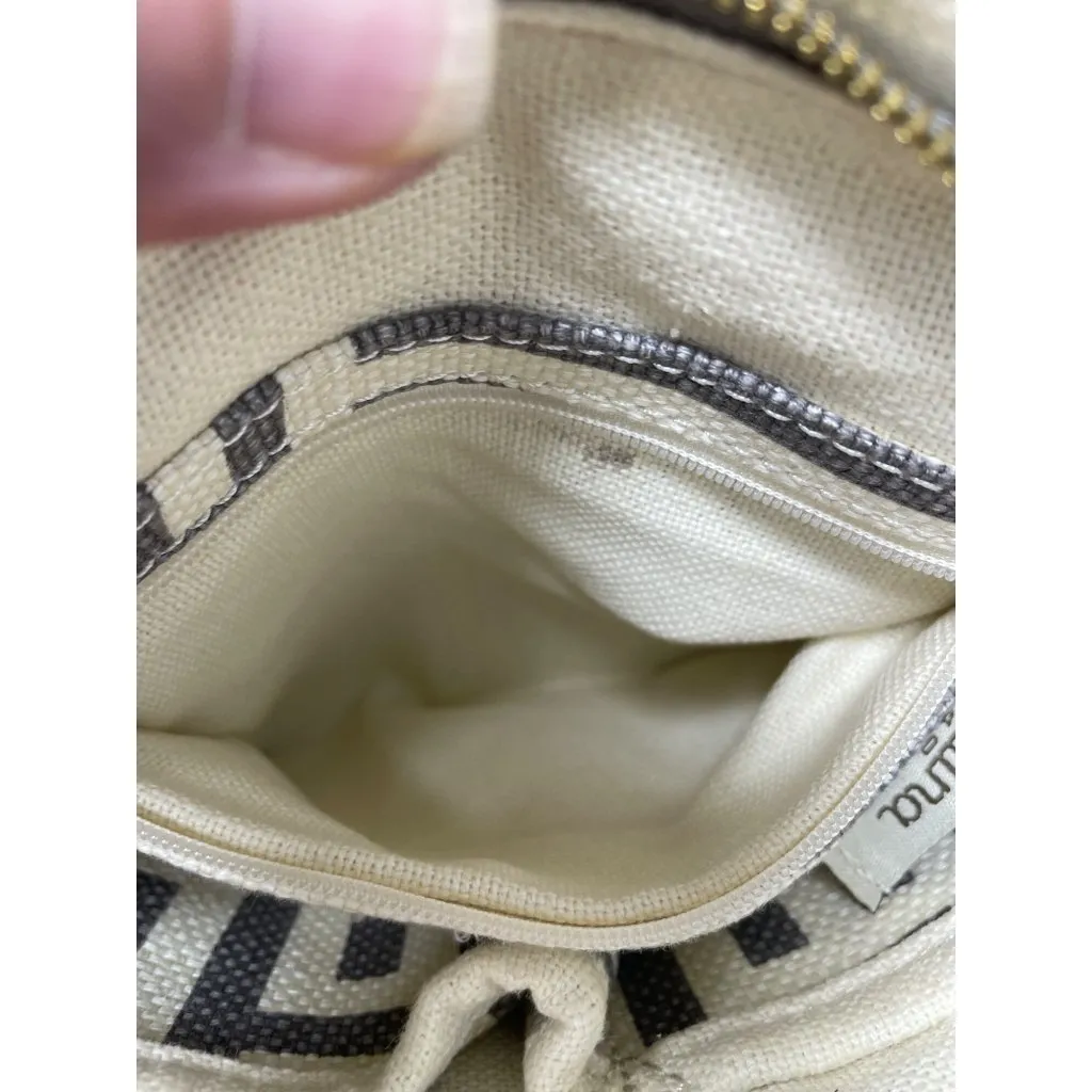 Spartina 449 womans cream gray leather linen crossbody handbag SKU 9452 - Image 15