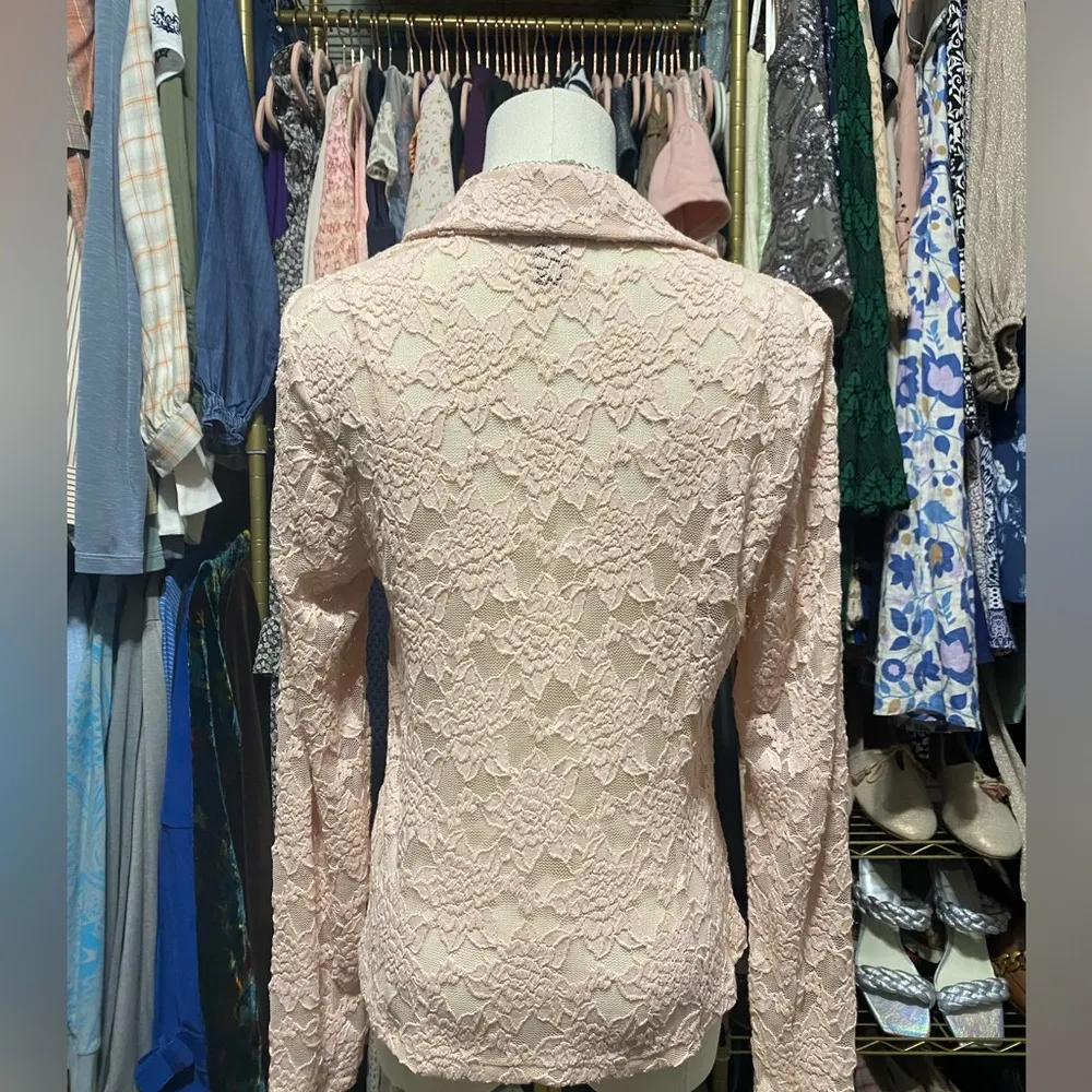 INC International Concepts Lace Pink Blazer Size Small. - Image 4