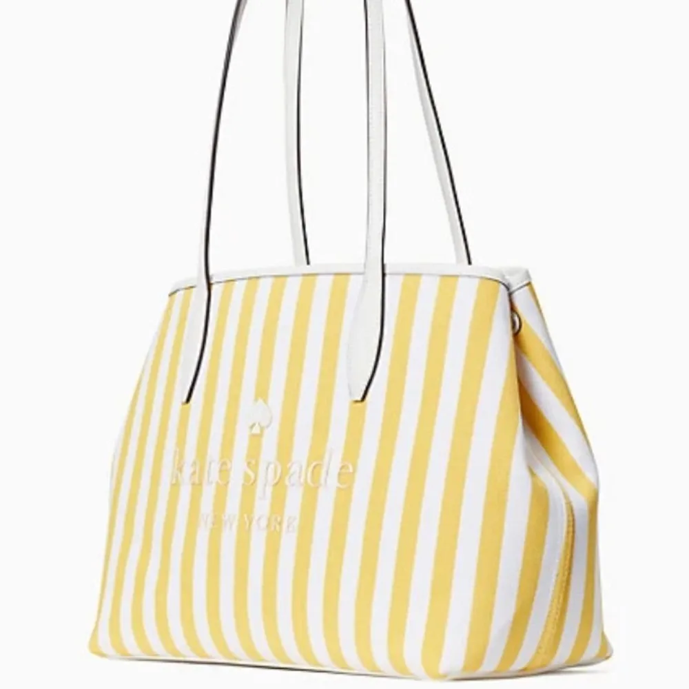 Authentic Kate Spade logo leather/Canvas zip tote - Image 4