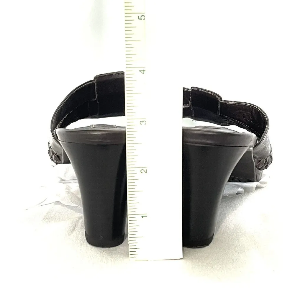 Brighton Palace Women's Size 7 M Brown Patent Leather 3 Strap Open Toe Heel Shoe - Image 9