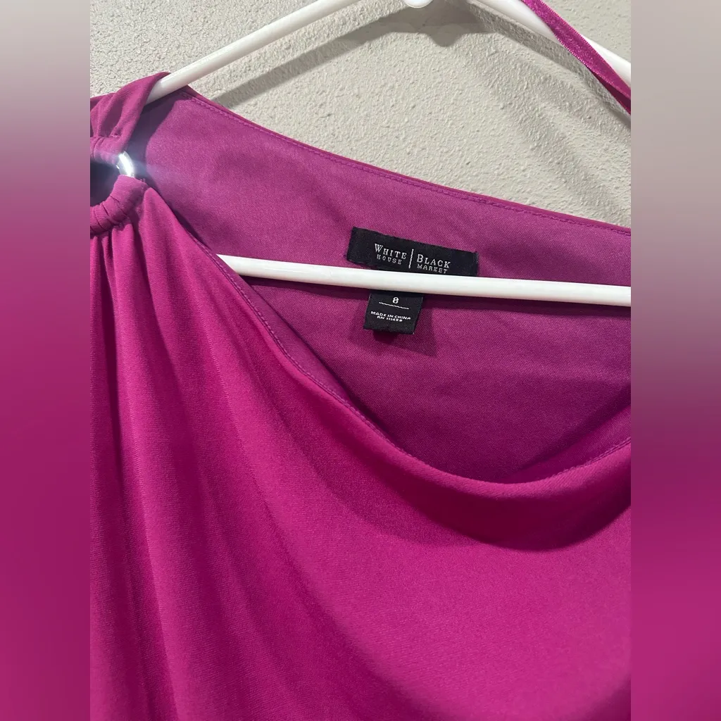 White House Black Market One Shoulder Dress - Image 4