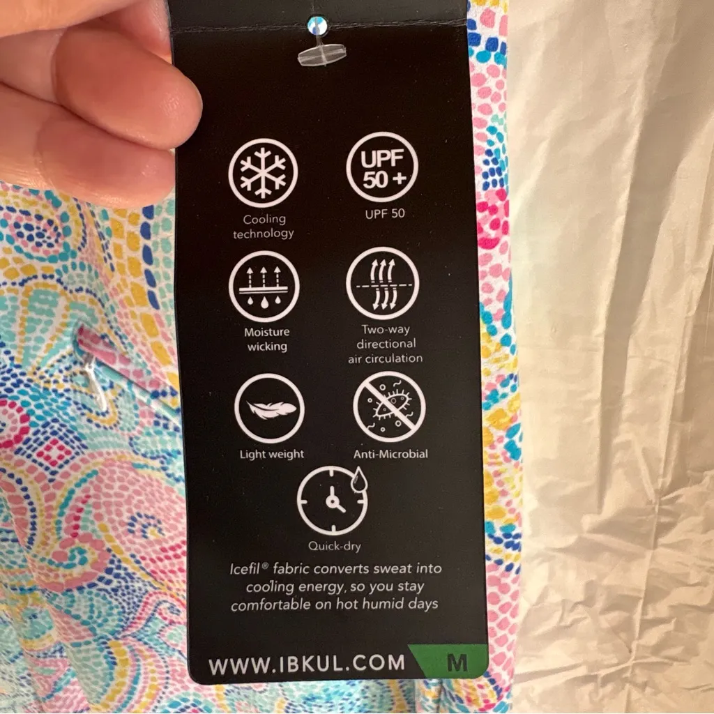 Ibkul Mariel Candy Pink Sleeveless Mock Golf Dress Sz Medium 1/4 Zip Resortwear Blue - Image 7