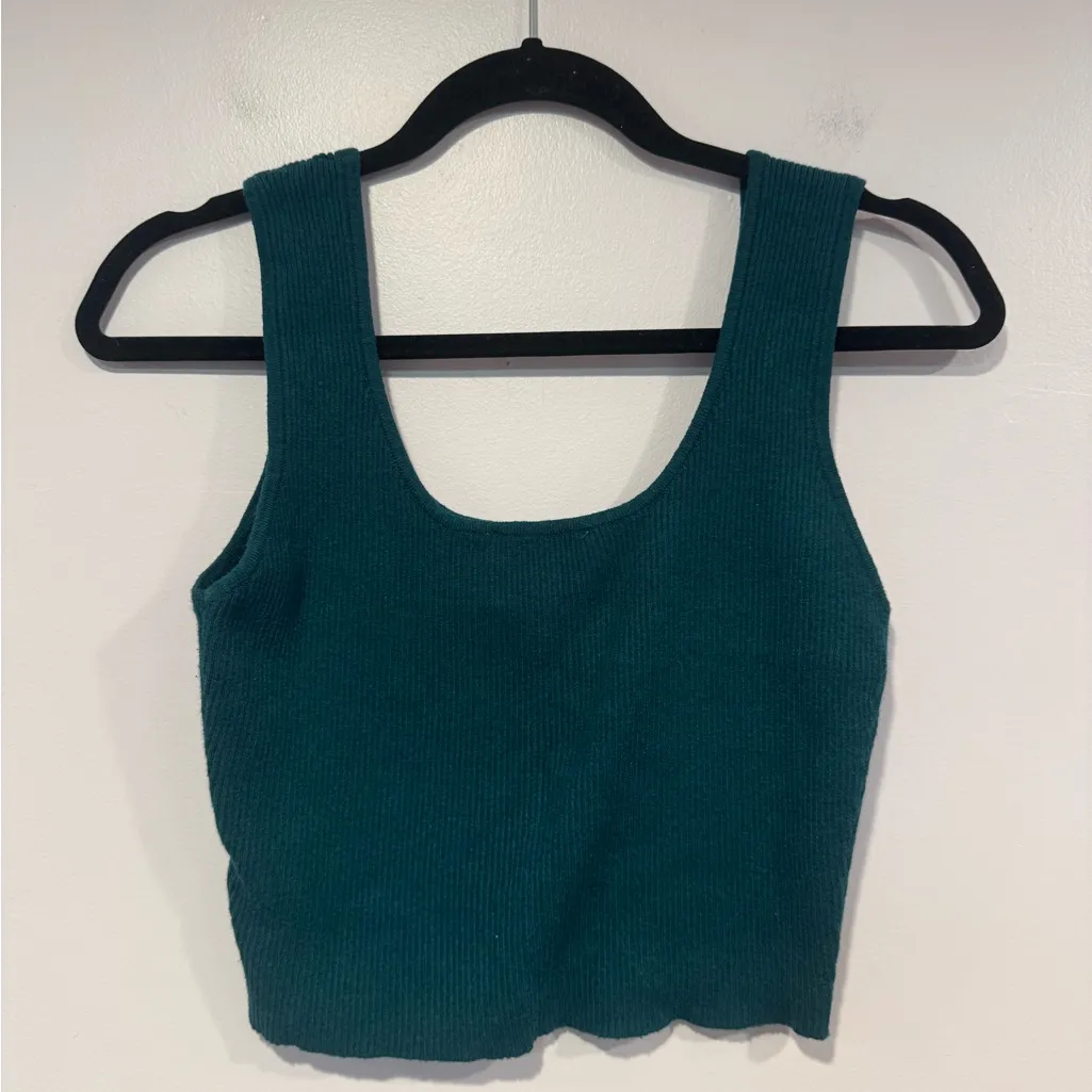 She & Sky  real ribbed square neck crop‎ tank top - Image 3