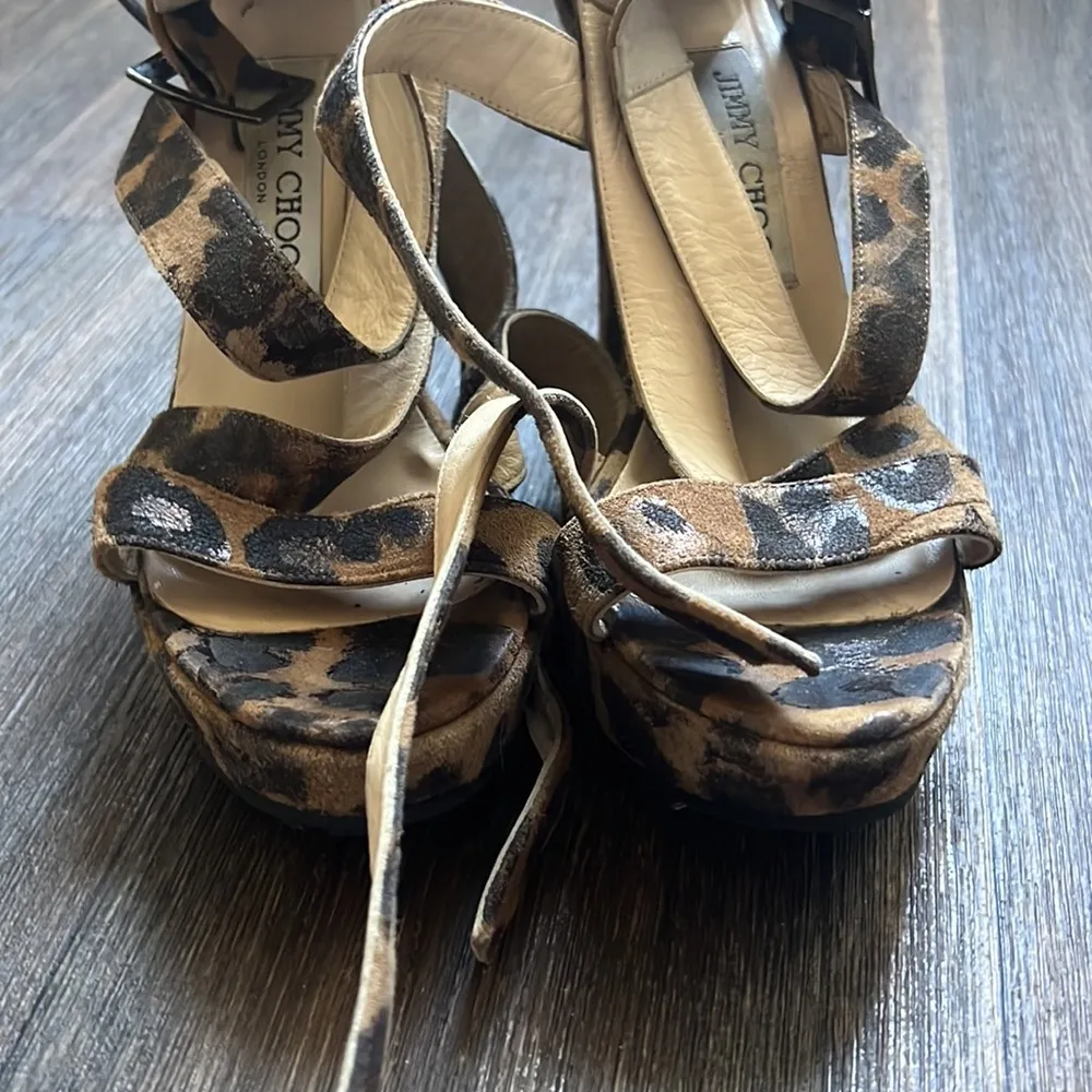 Jimmy Choo Leopard Wedges - Image 4