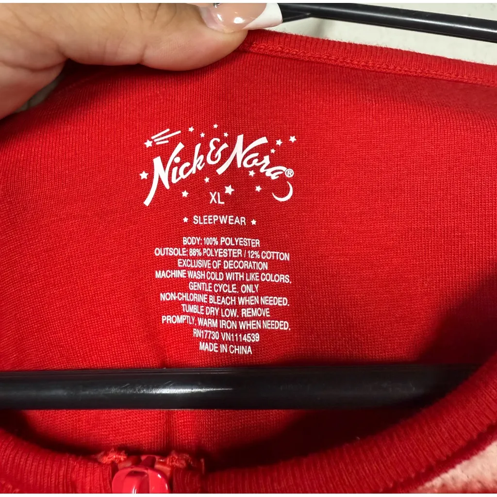 NWT Nick & Nora Footie Red Stripe Sock Monkey PJ - Image 4