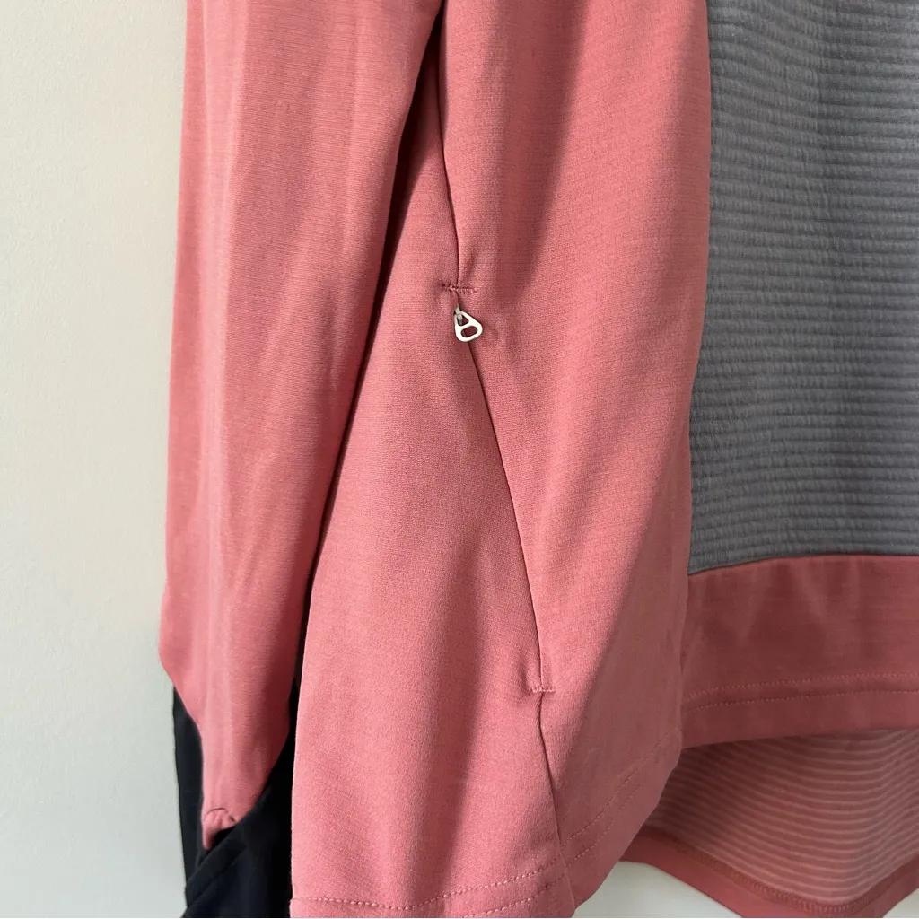 OnCloud Women’s On Weather Shirt Cowl Neck Rose/ Grey XL Pink - Image 4