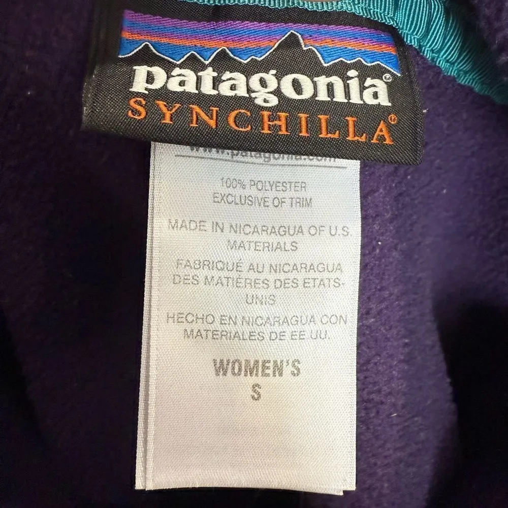 Patagonia Purple Snap Pullover Lightweight Sweater Small - Image 6