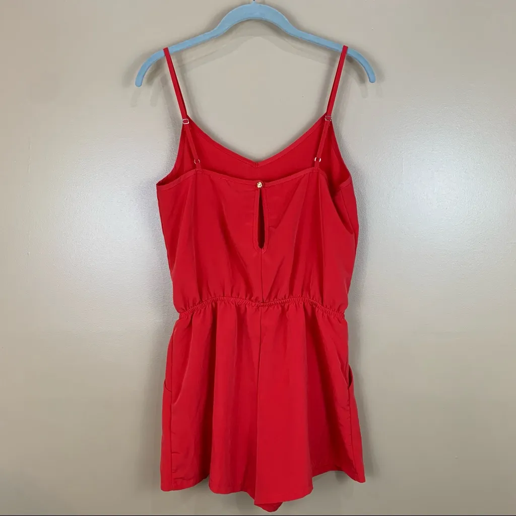 One Clothing Red Tank Romper S/M Small Medium Retro - Image 4