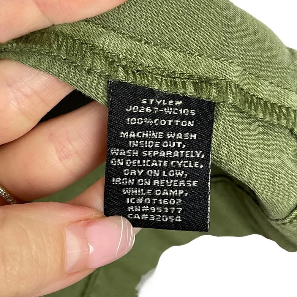 Sanctuary Utility Habitat Military Green Denim Jacket in Cactus 100% Cotton XS - Image 14