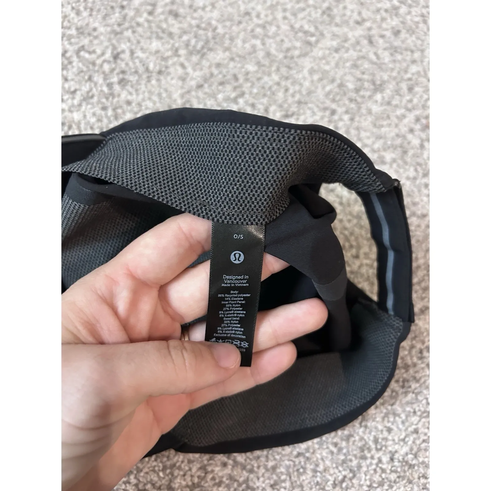 Lululemon Baseball Hat Adjustable Strap  Black Cap‎ Unisex Running Workout - Image 2