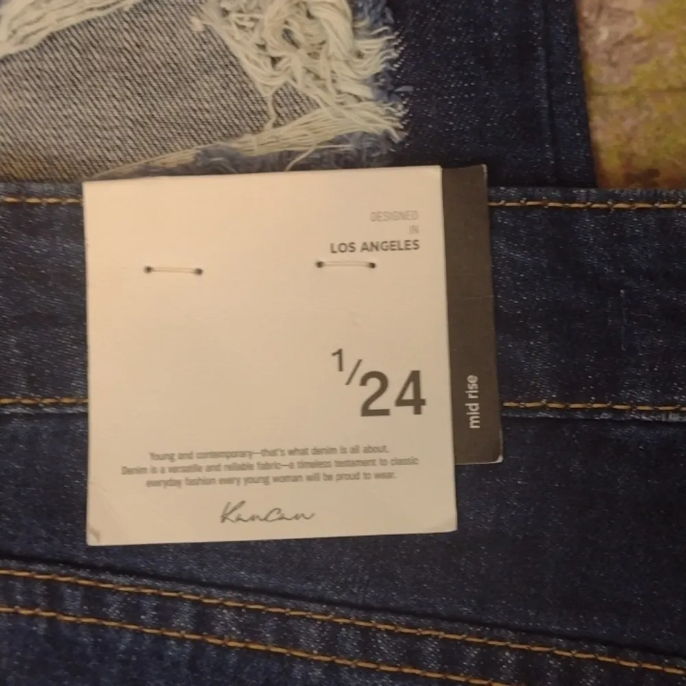 Kancan distressed mid rise jeans size 1/24 Blue - Image 4