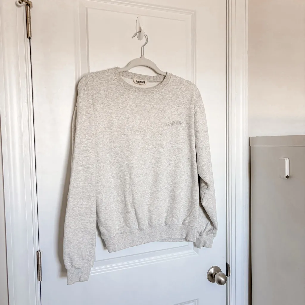 Djerf Avenue Staple Sweatshirt Grey Gray Size XS - Image 4
