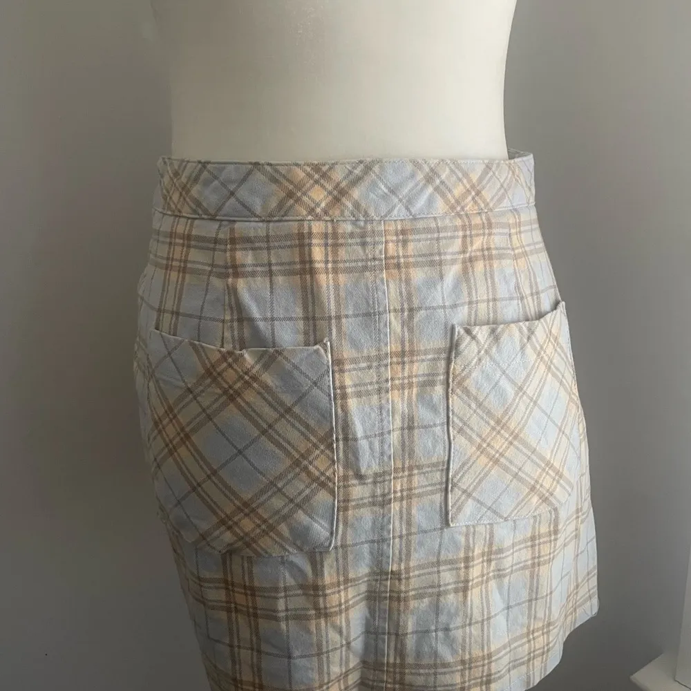 Urban Outfitters- Blue Plaid Mini Skirt - Image 4