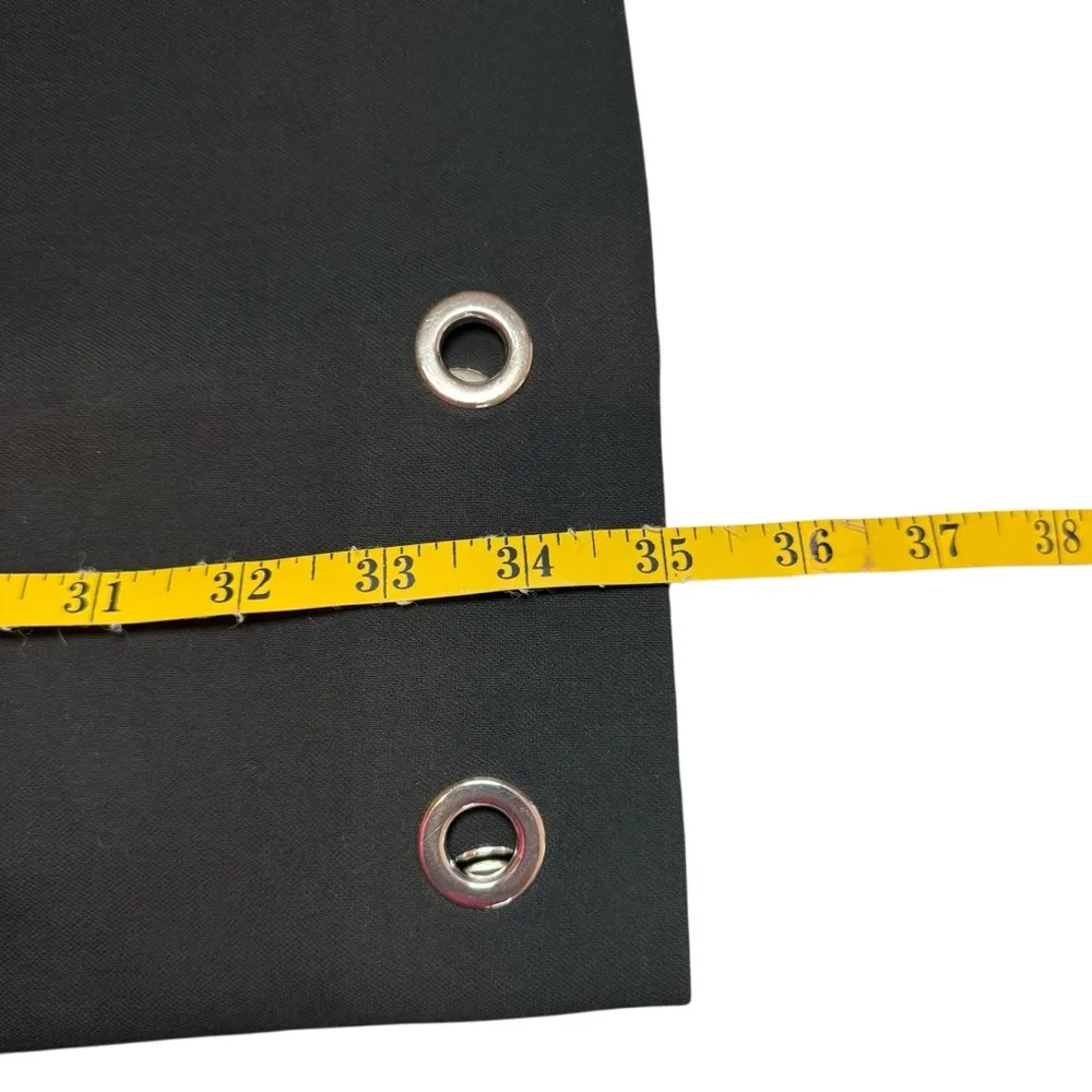 Belstaff Black Grommet Detail Short Sleeve Zip Henley Cocktail Dress Sz 38 US 10 - Image 12