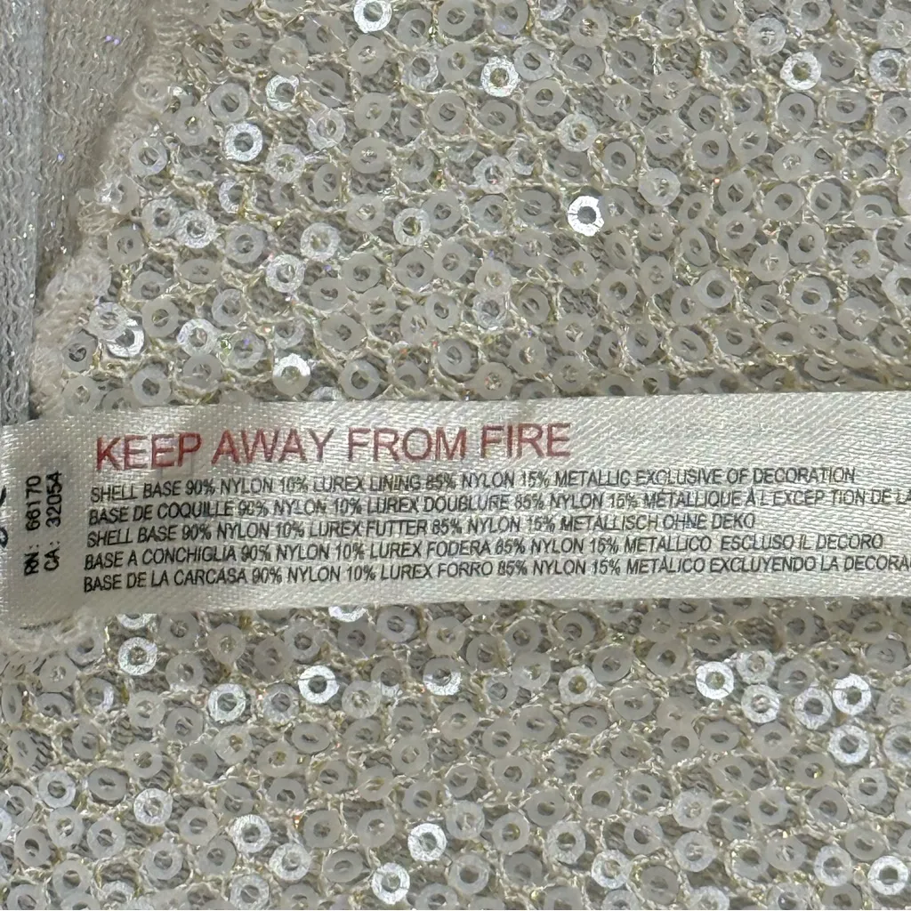 Free People Intimately Late Night Disco Sequin Layering Top Bell Sleeve Small - Image 12