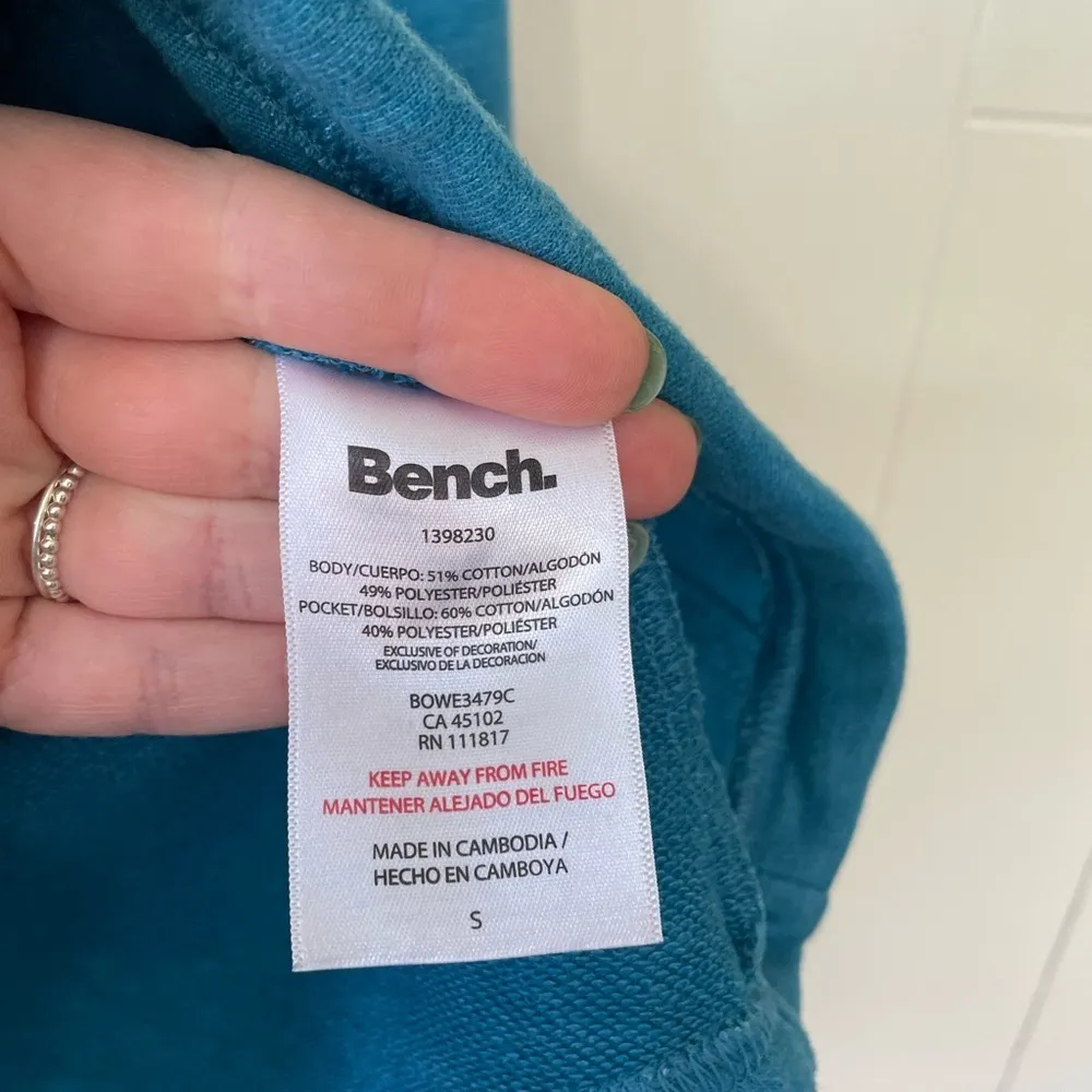 Bench Teal Blue Full Zip Collared Jacket ~ Pockets Thumbholes ~ Women’s Size S - Image 5