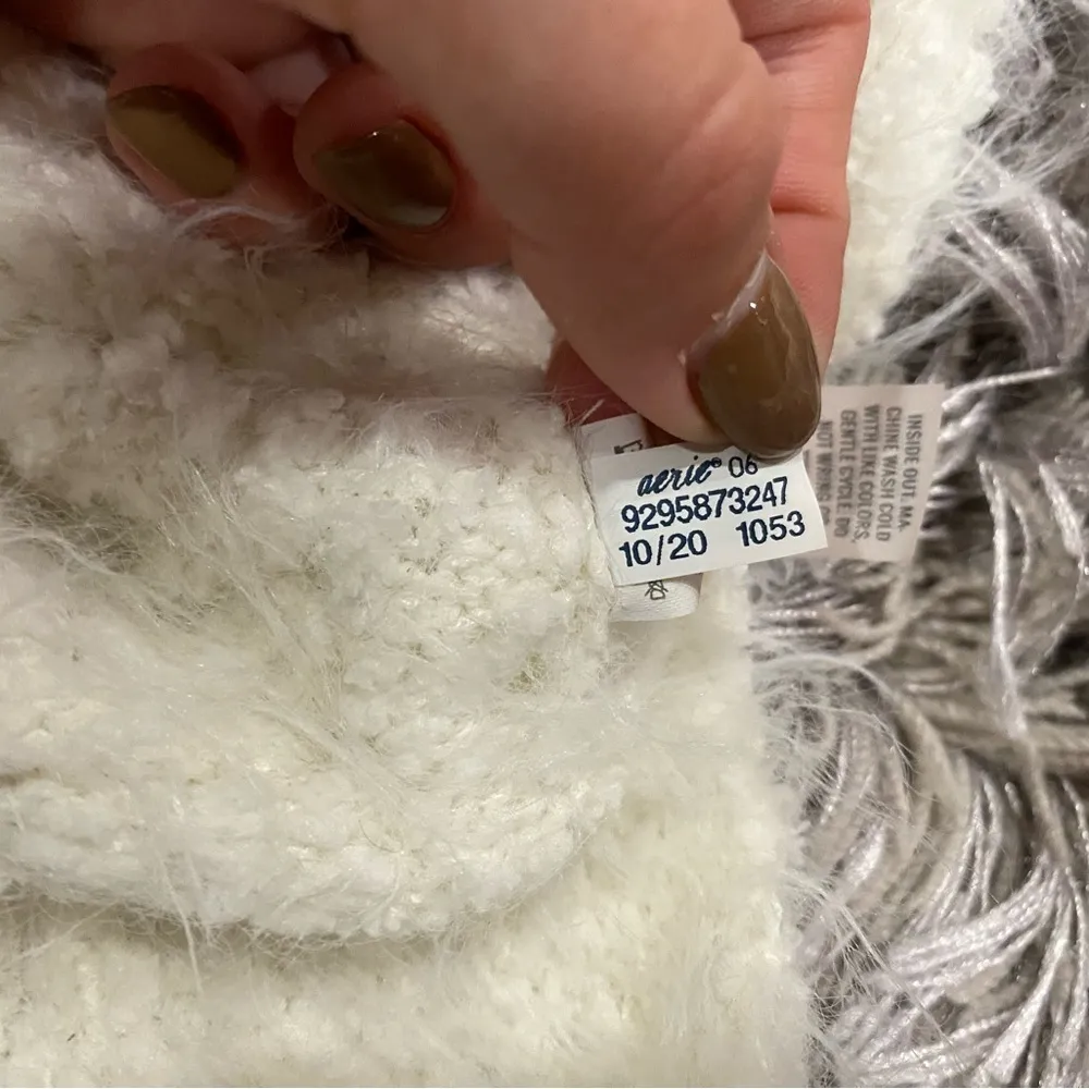 Aerie Fuzzy Eyelash Oversized Turtleneck Sweater - Image 8