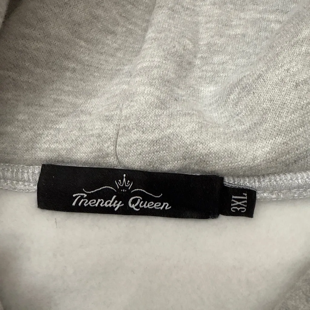 Trendy Queen Amazon Women’s Gray Hoodie Plus Size 3X - Image 7