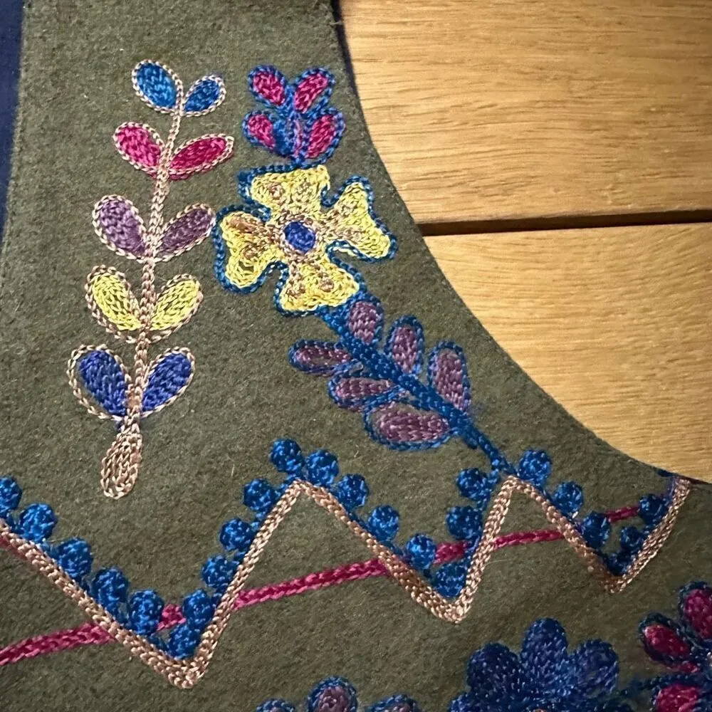 Vintage body expressions wool vest medium Green - Image 3