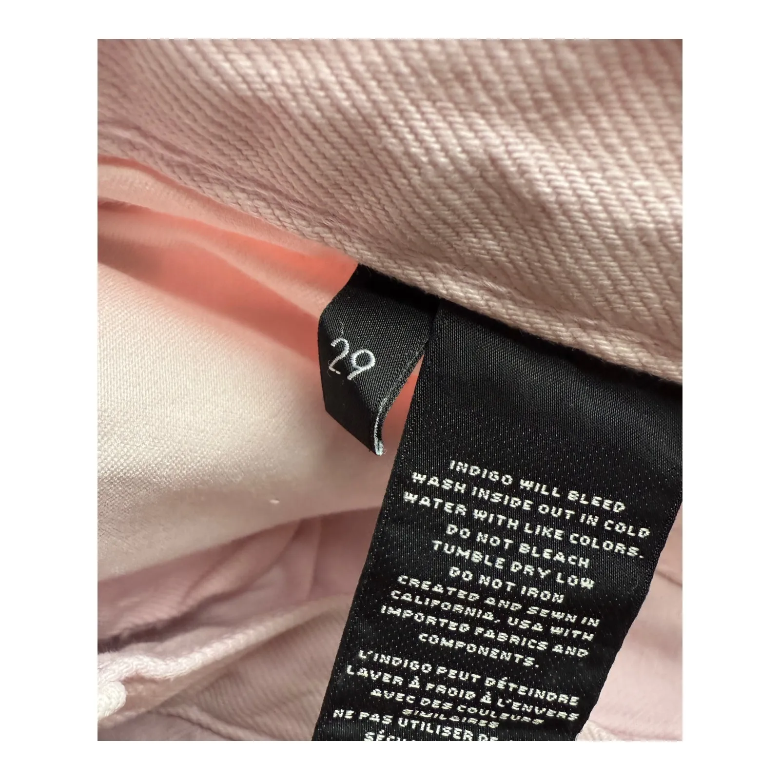 J Brand Joan Crop Wide Leg High Rise in Pandora Light Pink Jeans size 29 - Image 6