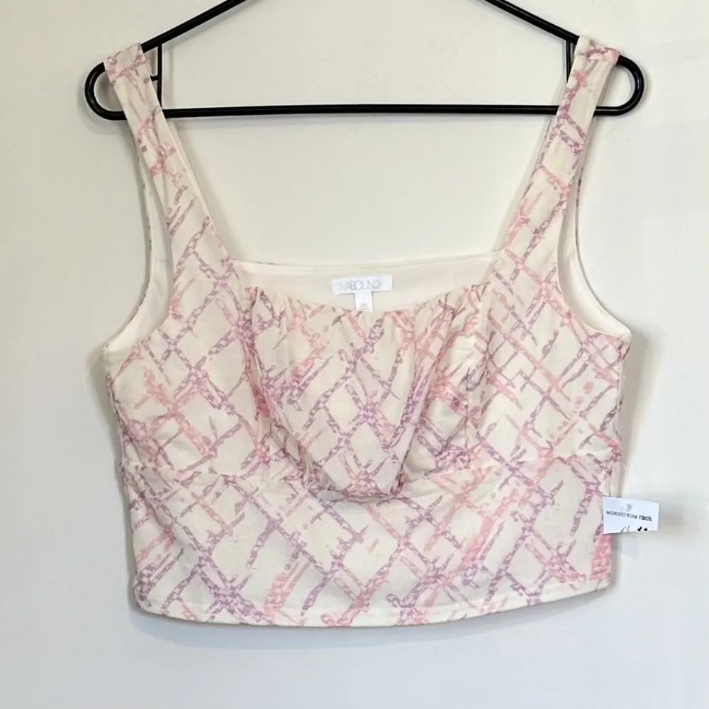NWT Abound by Nordstrom Bustier Cream Crop Top - Size: L - Image 2
