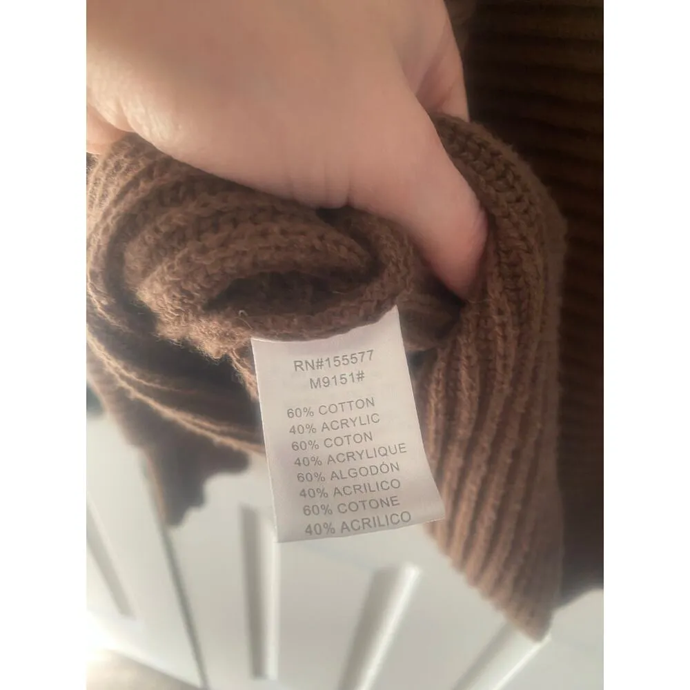 NWOT Grey Bandit Brown‎ Collared Sweater Size Small/Medium Brown - Image 4