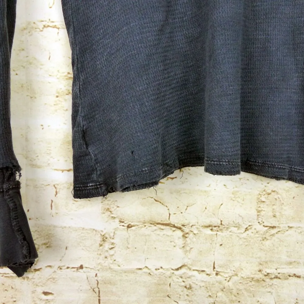 VTG Sinful Affliction Thermal Waffle Top Women M Black Destroyed Bird Tattoo Y2K Size M - Image 16