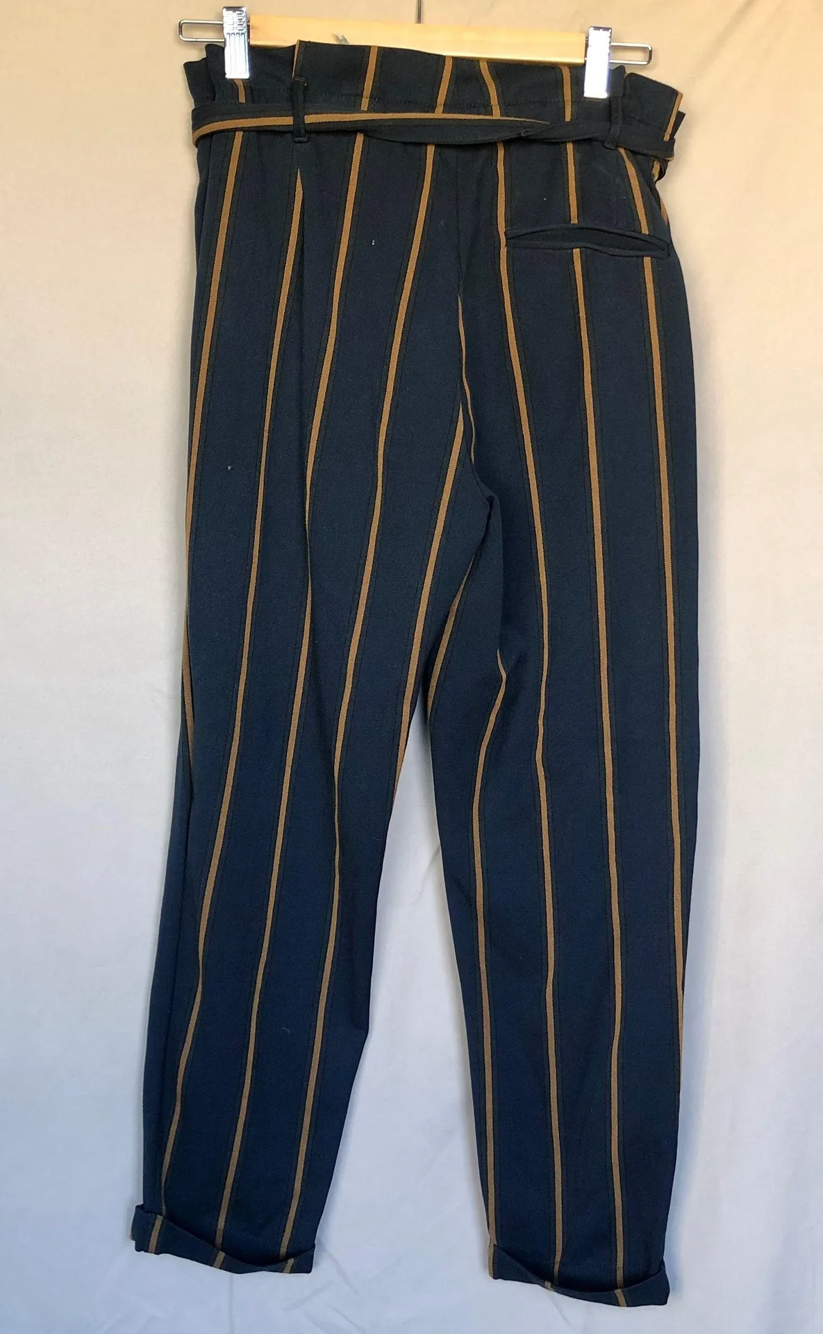 ZARA • Striped Paper Bag Pants - Image 2