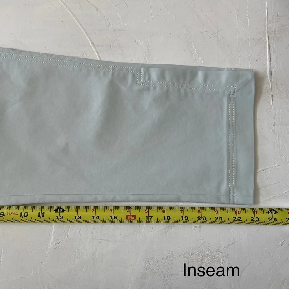 Banana Republic Martin Capri Pale Blue Cropped Pants Spring Baby Blue Size 10 - Image 8