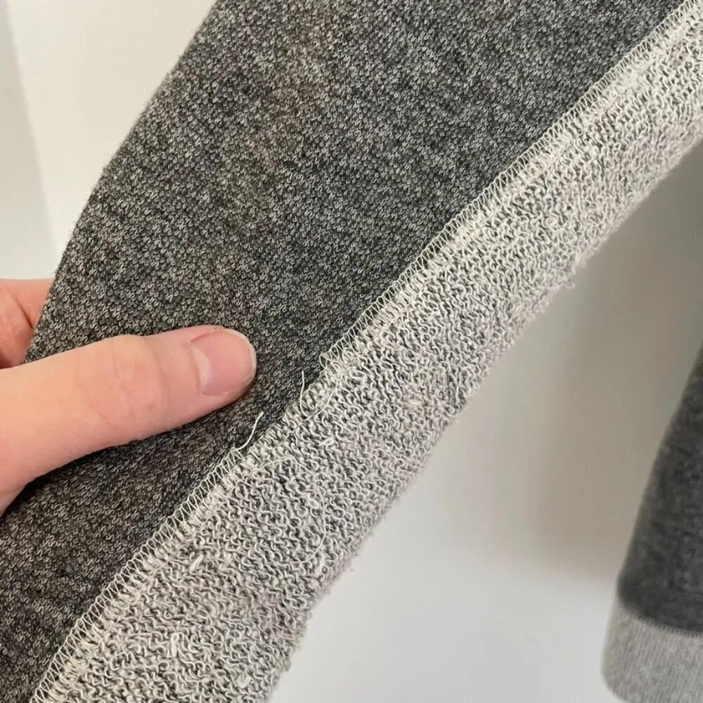 MAURICES Dark Gray Light Gray Colorblock Terry Cloth Open Front Cardigan Sweater - Image 5