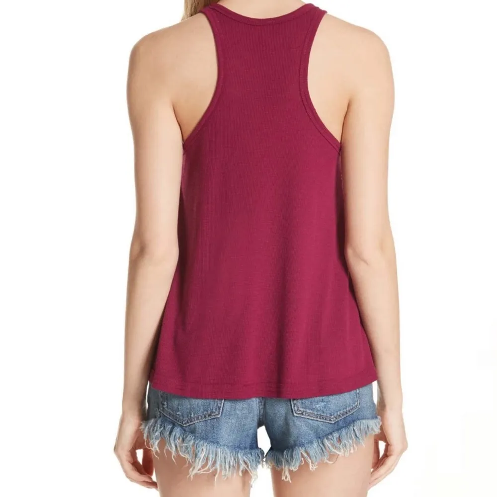Free People Wine Long Beach tank Top S - Image 2