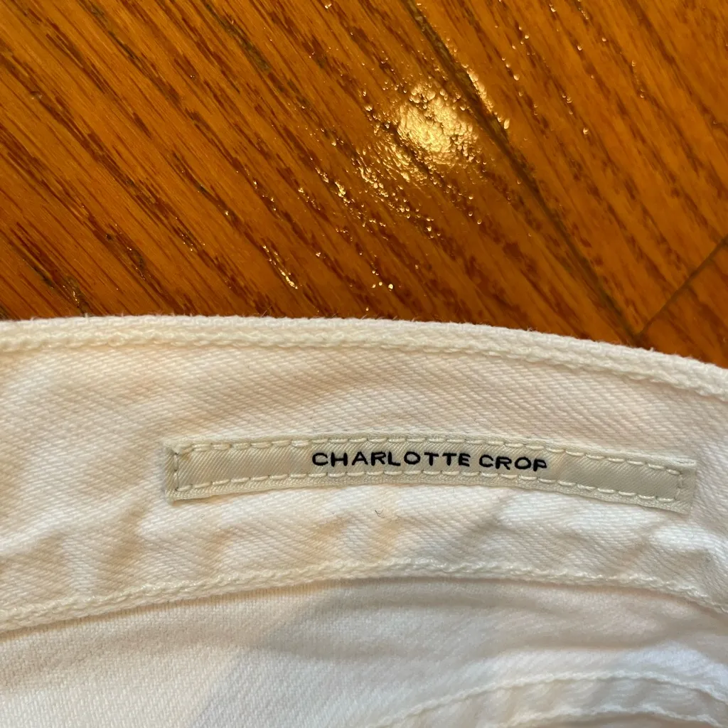 Citizens of Humanity Charlotte Crop High Rise Straight Jeans – White, Size 27 - Image 7