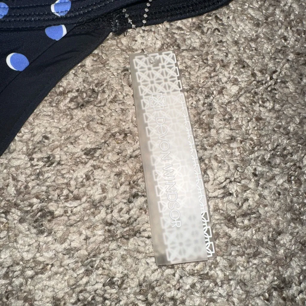 Devon Windsor Bikini Bottom‎ Black Blue Polka Dots NWT Size XS - Image 5