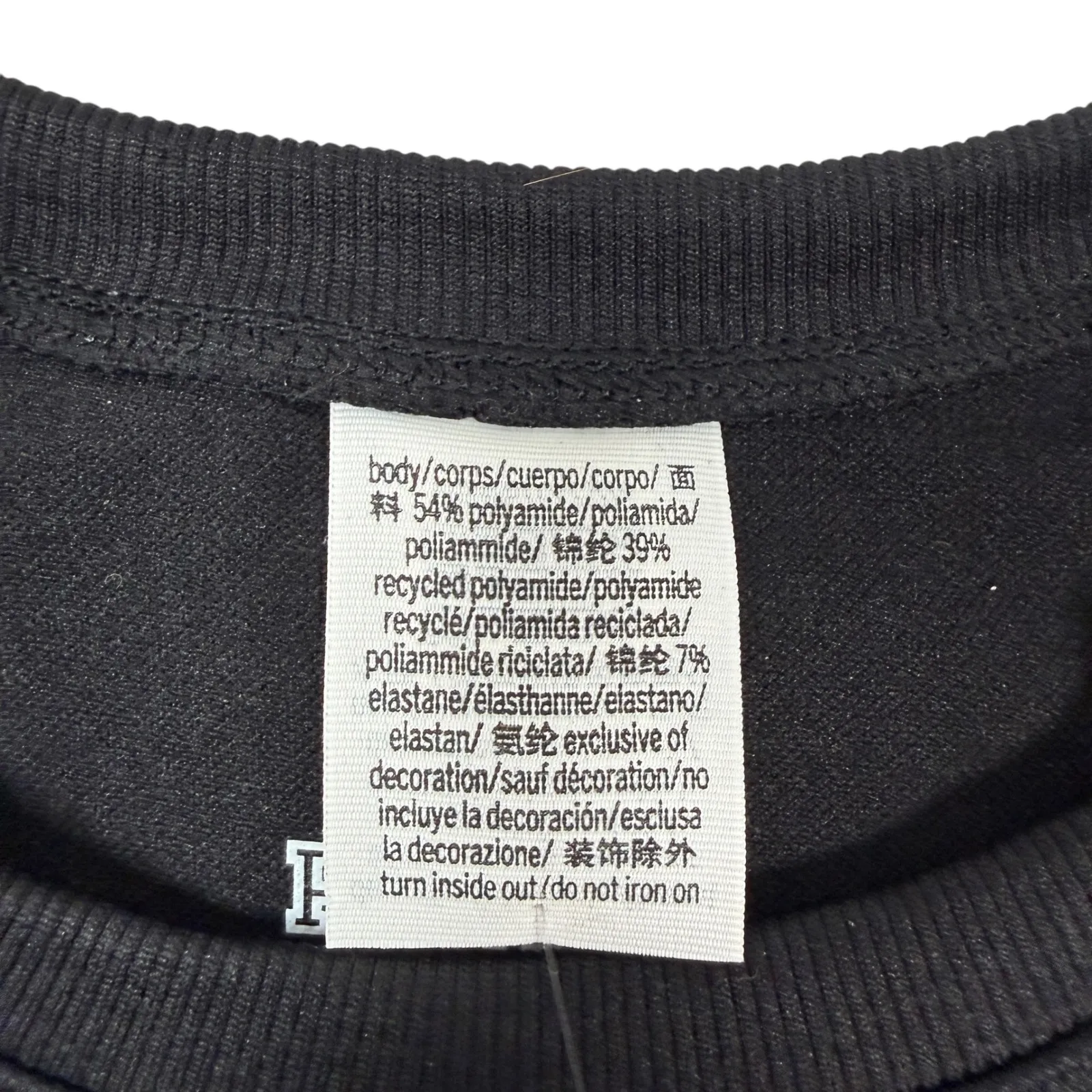 PINK Victoria's Secret Long Sleeve Cropped Seamless Rib Athletic Top Black Small - Image 7