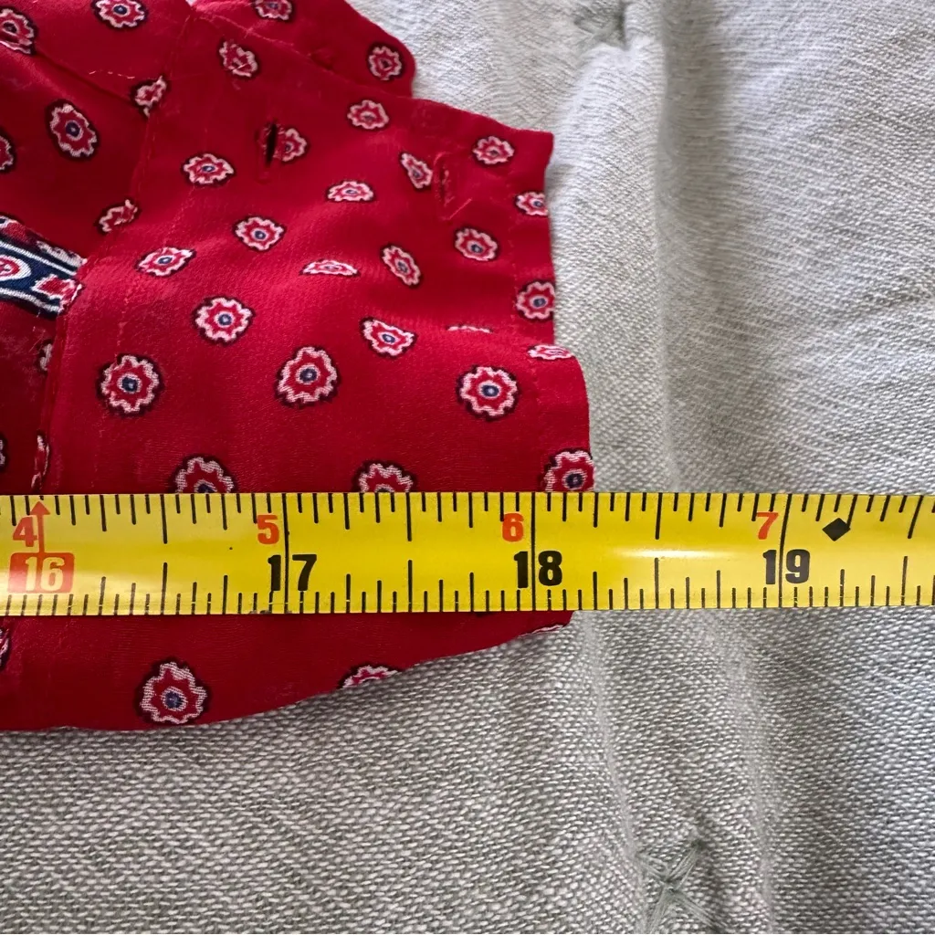 Free People Women’s Easy Rider Bandana Print Red Blouse Size M - Image 8