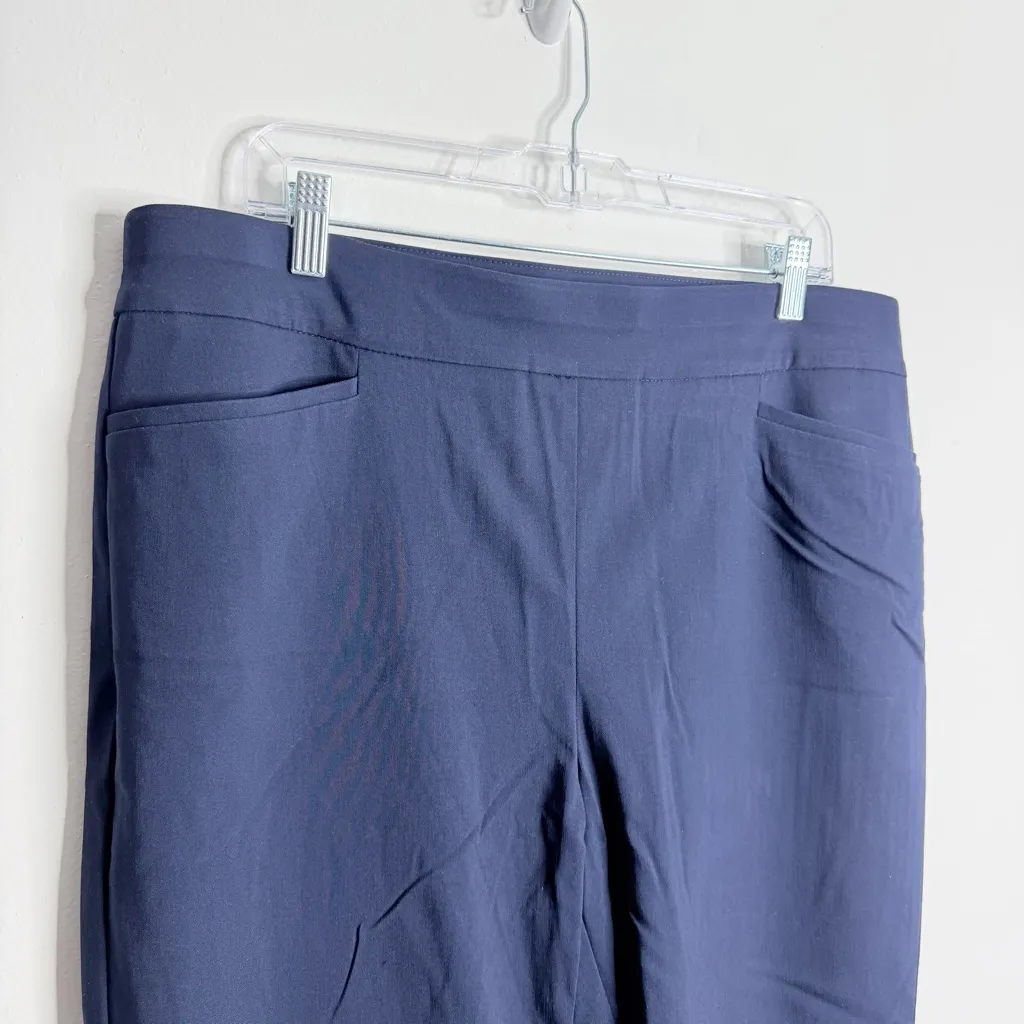 NWOT Chico’s Brigitte Slim Ankle Pants Navy Size 16 Chicos 3 Pull On Stretch - Image 5
