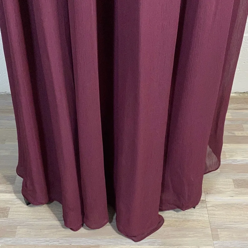 Mimi Maternity Plum/Burgundy Spaghetti Strap Formal Dress Size undefined - Image 5