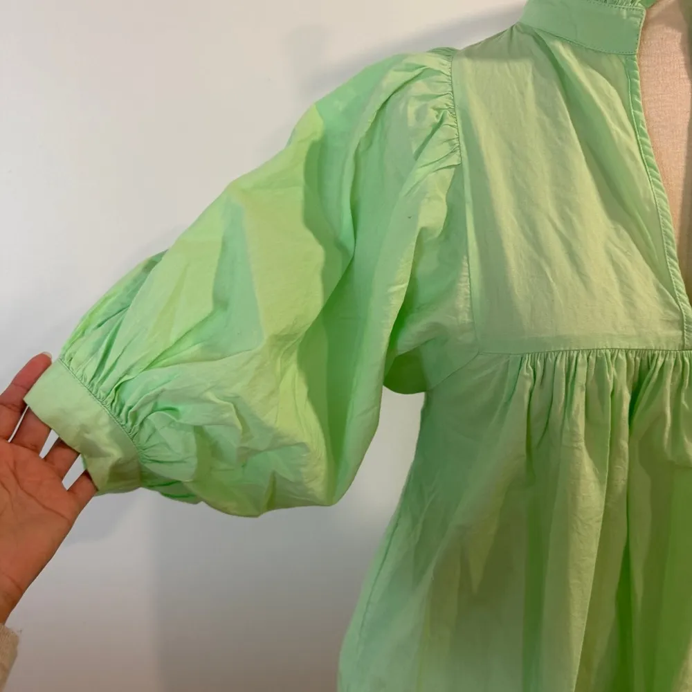 Never A Wallflower || High Neck Dress Mint Poplin Green Size XS - Image 2