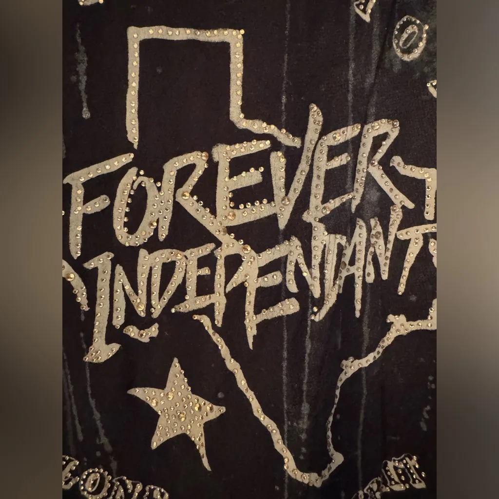 Affliction Texas Forever Independent Women’s Black T Shirt Size Small - Image 7