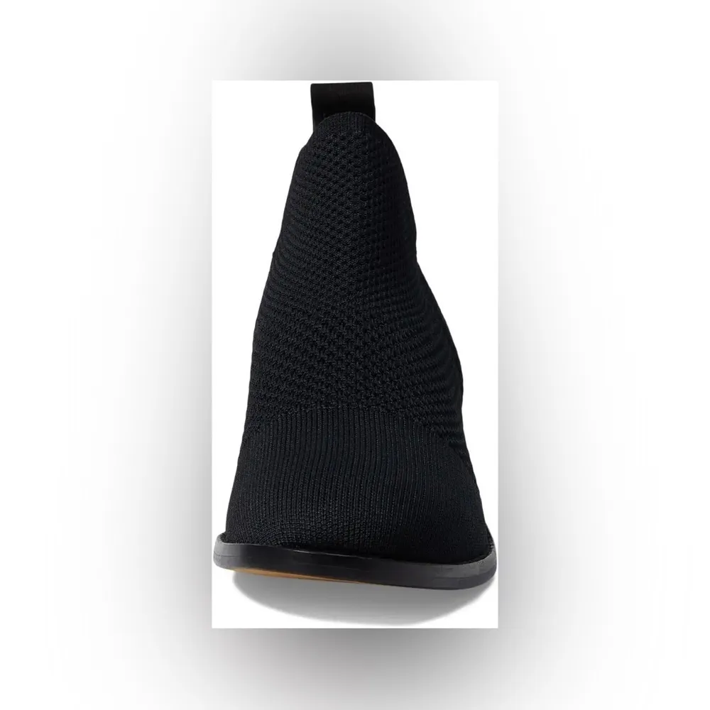 Eileen Fisher Chelsea‎ Ankle Boots Black 5.5 Rolla Knit Stretch Ankle Booties - Image 3