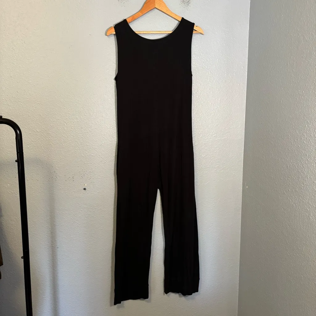 Albion Yes Please Black Sleeveless Wide Leg Jumpsuit‎ Drop Crotch - Image 9