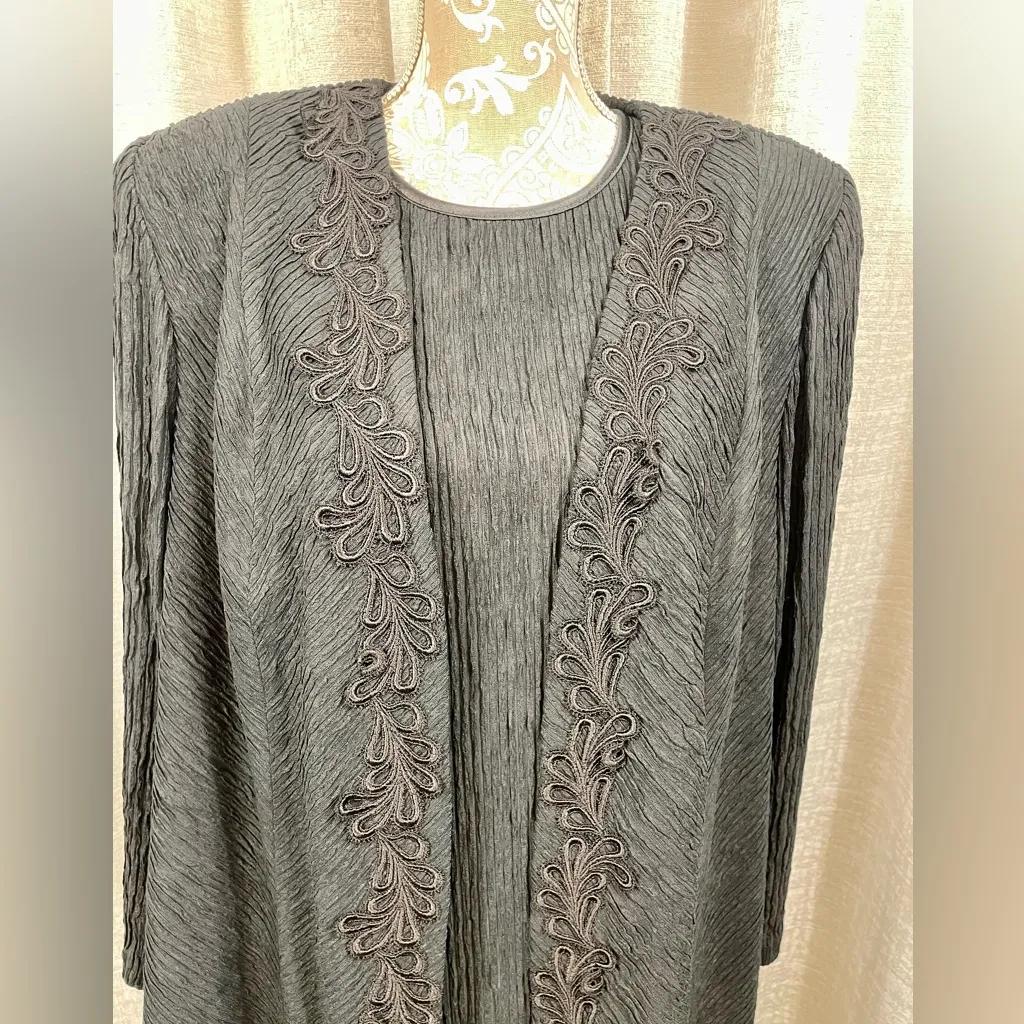 Leslie Fay Black Dress & Jacket Set – 18WP - Image 10