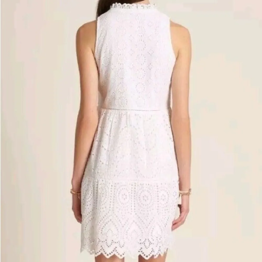 Hatley The Lauren White Ruffled Sundress Eyelet Lace Cotton Mini Dress Sz XS NEW - Image 3