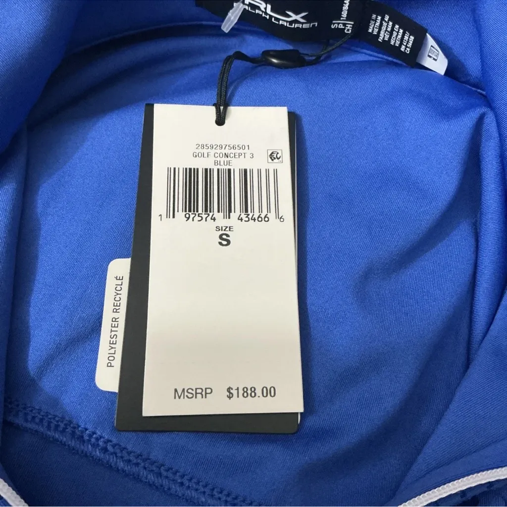 RLX Ralph Lauren Blue Performance Pullover golf concept small - Image 3