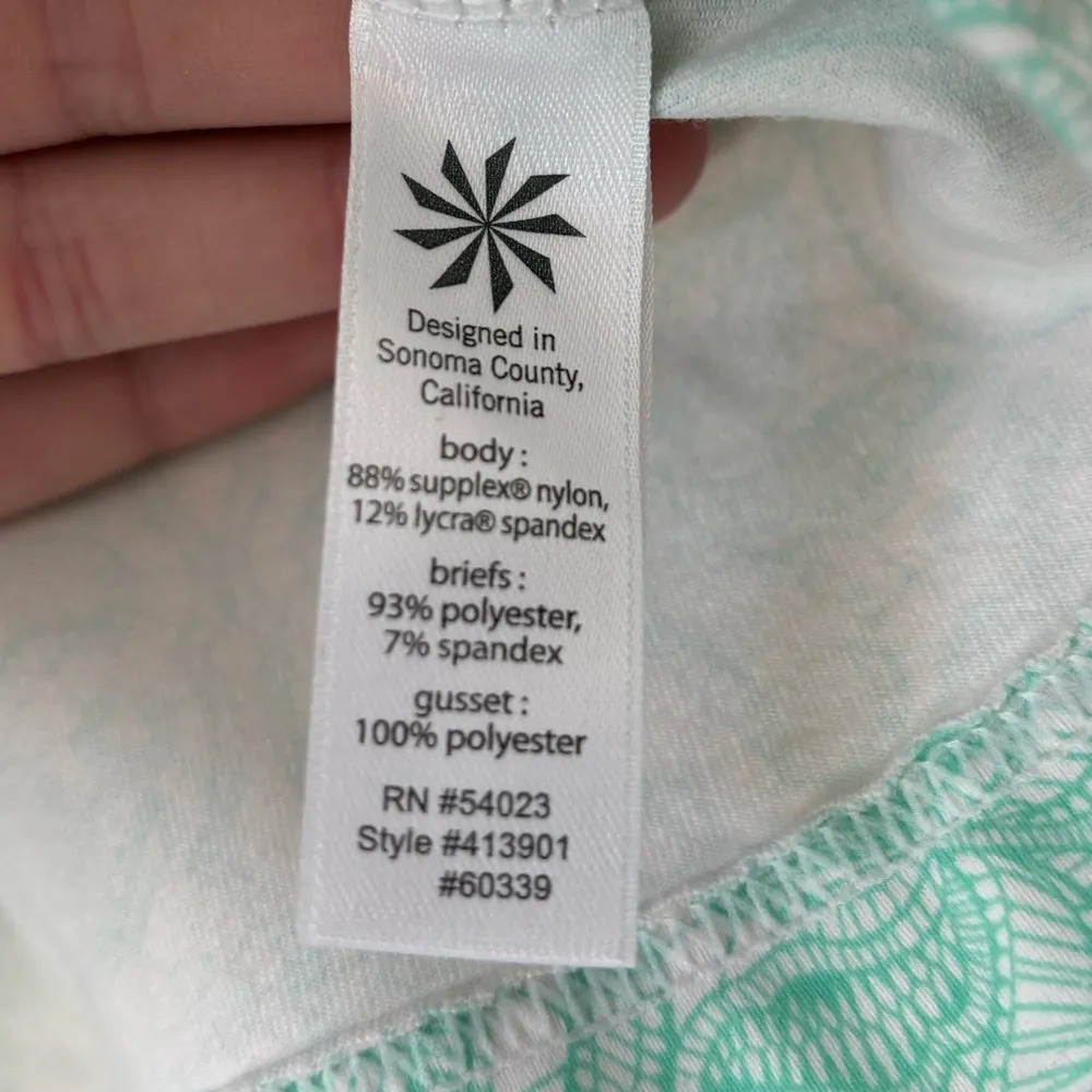 Athleta Abstract Floral Mint Green Athletic Skirt Tennis Golf Sporty Active Wear - Image 2