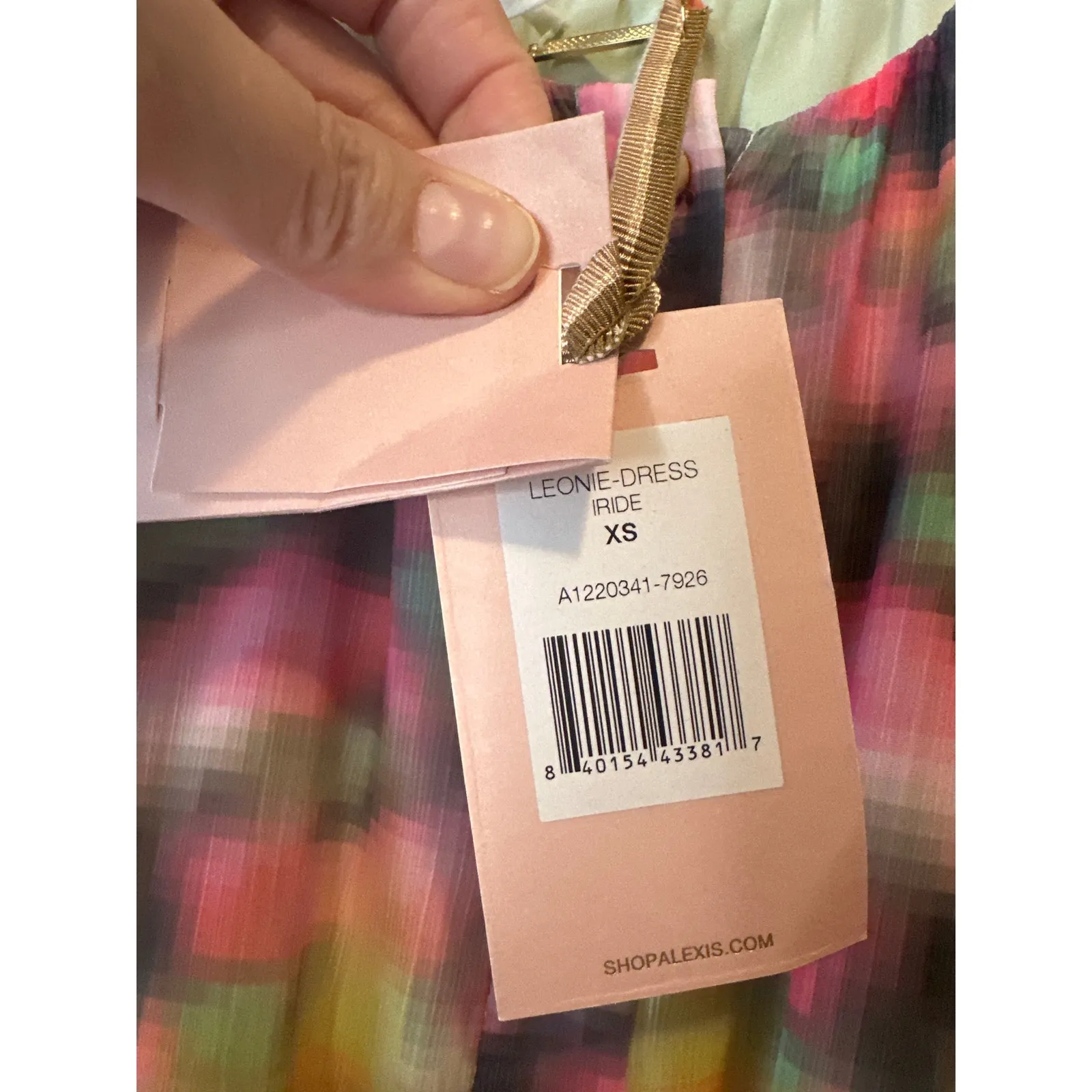 Alexis Leonie Colorful Crepe Belted Mini Dress NWT Size XS - Image 7