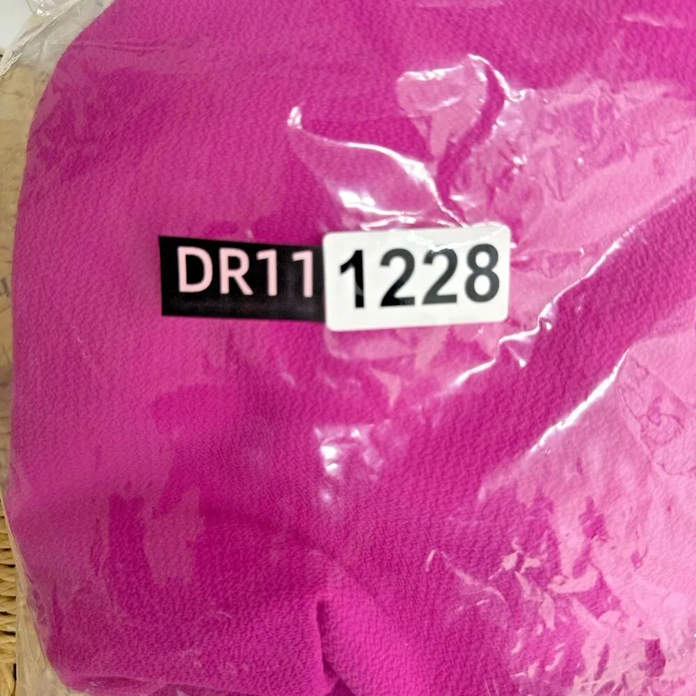 CeCe Pleated Magenta Pink  Blouse short sleeve women blouse Size Large - Image 11